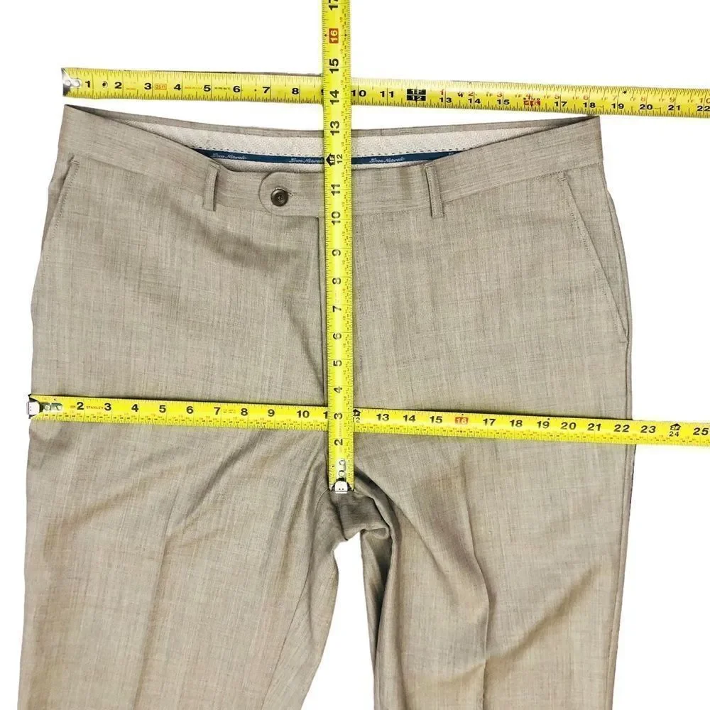 100% Wool Linea Naturale Luxe Flat Front Dress Men’s Pants 36x30 NWOT